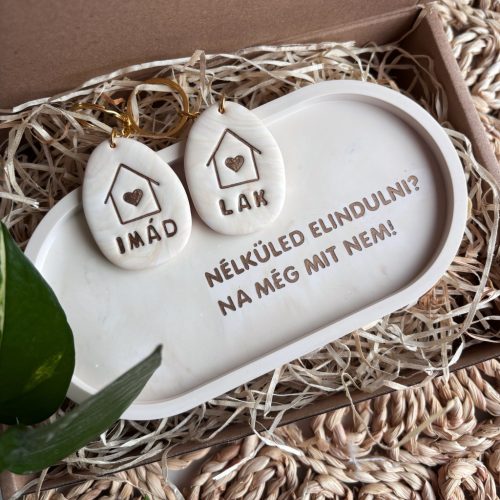 NÉLKÜLED ELINDULNI ajándékbox közepes tálkával - bézs