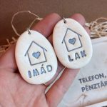 Páros kulcstartó IMÁD-LAK felirattal - BÉZS