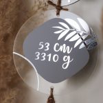 Függő dekoráció a baba születési adataival