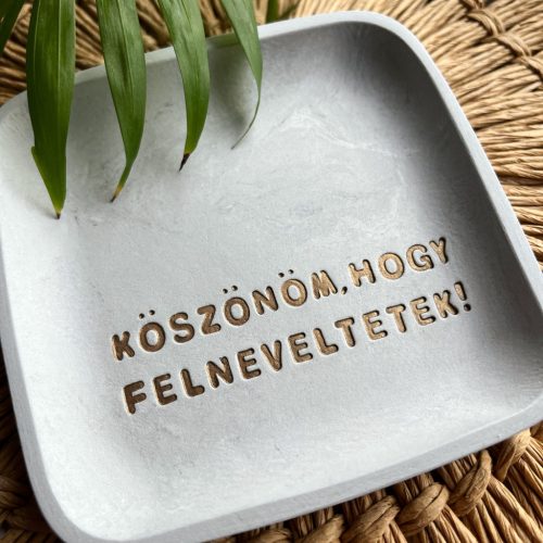 KÖSZÖNÖM, HOGY FELNEVELTETEK - Közepes tálka - szürke