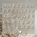 Két kezdőbetűs kis tálka kalligrafikus betűtípussal - bézs