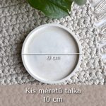 Két kezdőbetűs kis tálka nyomtatott betűtípussal - bézs