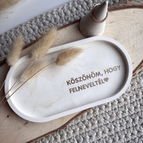 KÖSZÖNÖM, HOGY... - közepes tálka - bézs