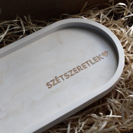 SZÉTSZERETLEK - közepes tálka - bézs