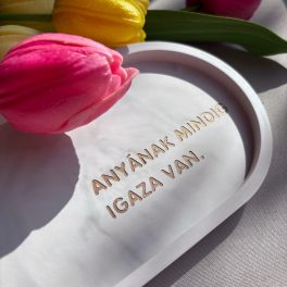 ANYÁNAK MINDIG IGAZA VAN - közepes tálka - szürke