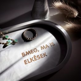 BMEG, MA IS ELKÉSEK - közepes tálka - szürke