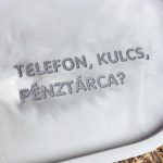 TELEFON, KULCS, PÉNZTÁRCA? - közepes tálka - szürke